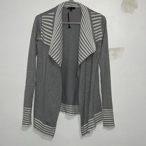 Size S Women’s Karissa & Me Grey and White Cardigan
